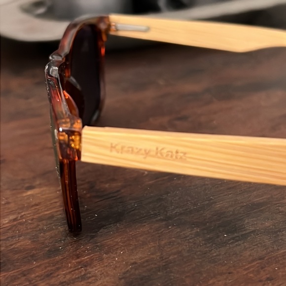 New Tortise PC Frame + Natural Bamboo + Orange Polarized Lens + Unisex - Picture 8 of 10